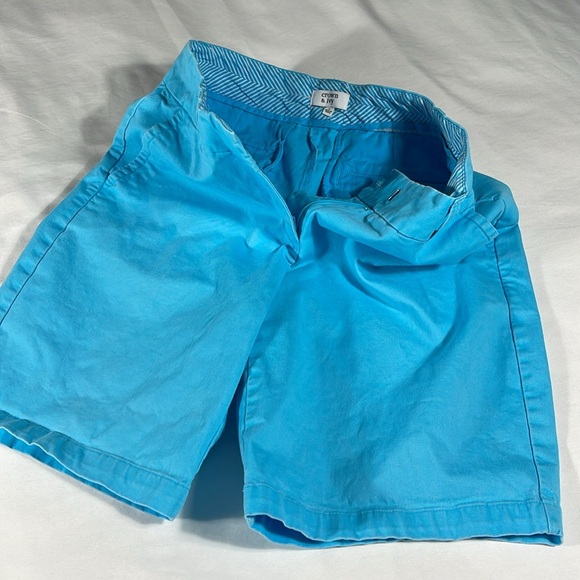 crown & ivy womens turquoise basic flat front 9" inseam chino shorts - size 4 - Picture 7 of 9